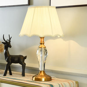 Lámpara de mesa de cristal europea moderna, decoración creativa de cabecera de hierro para dormitorio, sala de estar, Hotel americano, boda, moda - Product Image 3