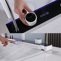Fabricant d'évier de cuisine de luxe sur mesure en acier inoxydable SUS304 Affichage de température LED rectangulaire multifonctionnel