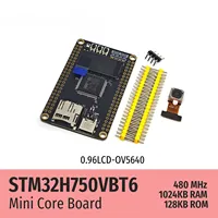 Carte de développement STM32H7 Core Board STM32H750VBT6 H7 Mini + écran TFT OLED de 0,96 pouce + module caméra OV7725