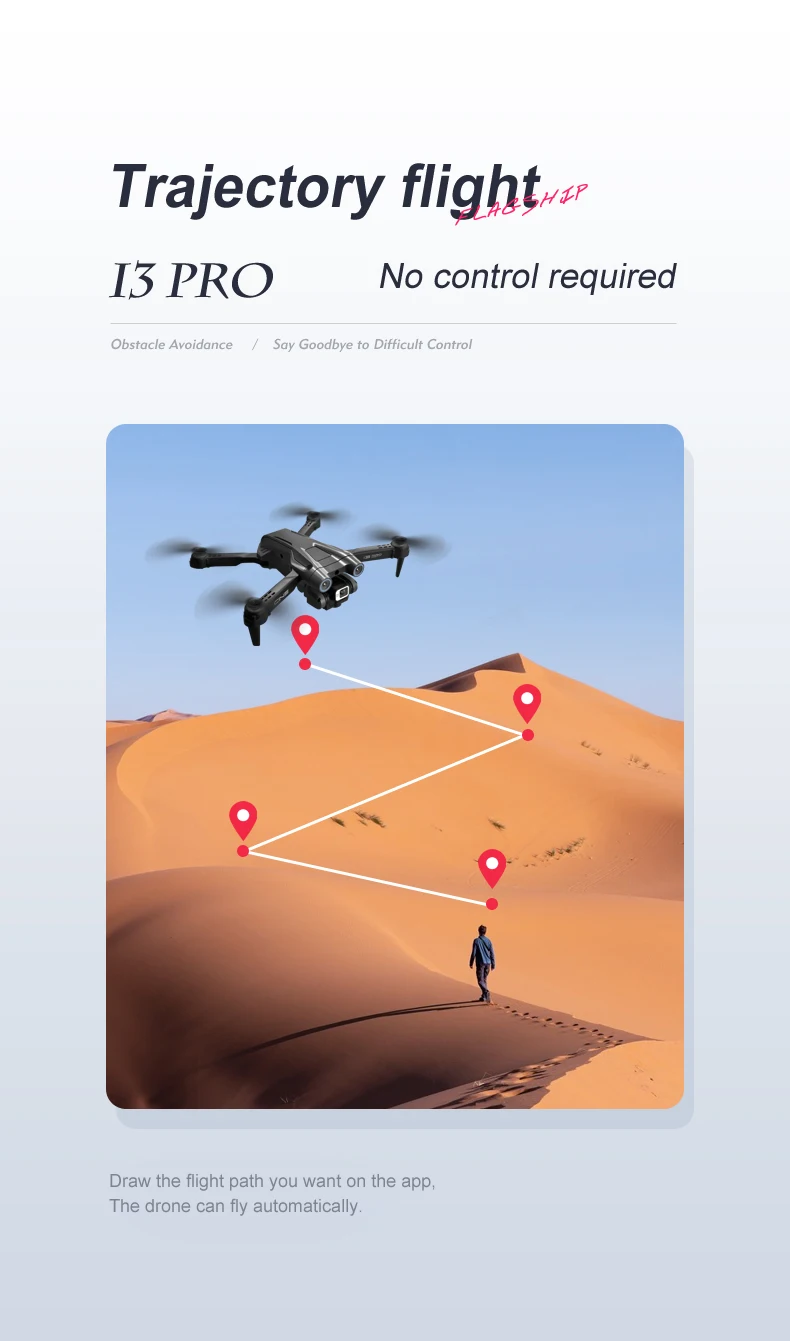 I3 Pro Drone, the flighty# i3 pro no control required obstacle avoidance