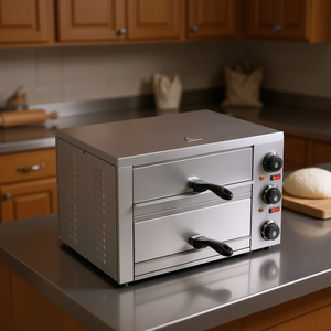 Horno eléctrico de encimera para pizza de 12 pulgadas con control de temperatura ajustable para uso comercial - Product Image 2