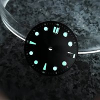 Cadran de montre 3D motif Terre 28,5 mm avec index appliqués, compatible mouvement NH35, logo personnalisé, pour montre de plongée sportive – Vente en gros usine