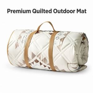 Luxury Outdoor Picnic <b>Blanket</b> <b>Camping</b> Quilted Waterproof Oxford Fabric 3-Layer Foldable Carrying Handle Portable 4 Seasons Use - Product Image 1