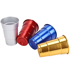 Bicchiere Pieghevole in Alluminio da 12oz 16oz Personalizzabile Rosso Oro per Feste Bar Club Riciclabile per Russia Krusovice <span class=keywords><strong>Peroni</strong></span> Old Pulteney - Product Image 1