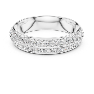 Bague en argent sertie de diamants de style designer pour femme, bijou élégant et brillant, parfait pour les mariages, les fiançailles, les soirées et comme cadeau. - Product Image 4