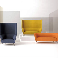 Canapé modulaire pour la réception au bureau, mobilier de réception, base en acier inoxydable, design personnalisable