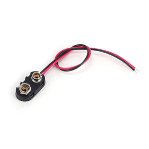 150mm I-förmiger 9V Batterie clip Schnapp draht 26AWG Schwarz Kupfer & PP Zubehör - Product Image 6
