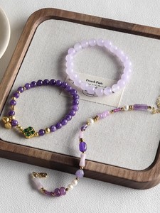 Perles rondes en améthyste violette naturelle en gros, perles intercalaires pour la fabrication de bijoux DIY, accessoires pour bracelets et colliers - Product Image 3