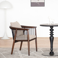 Chaises de salle à manger modernes de luxe, meubles de maison en bois de teck et cuir artificiel pour salle à manger, ensemble de salle à manger