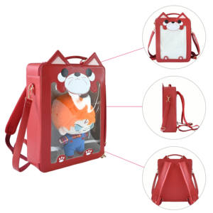 Mochila Escolar Impermeable de Cuero PU Transparente para Mujeres y Niñas, Linda Mochila de Cosplay Personalizada Estilo <span class=keywords><strong>ITA</strong></span> para Niños - Product Image 4