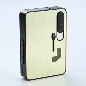 Neues Mehrfarbiges Metall-Zigarettenetui mit Kreativem Automatischen USB-Lade-Mini-Feuerzeug, Modernes Schlichtes Design - Product Image 3