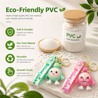 Expédition Rapide – Magnifique Porte-clés PVC en Forme de Monstre Animalier 3D Mignon avec Bracelet Porte-Bonheur et Breloques Lettres