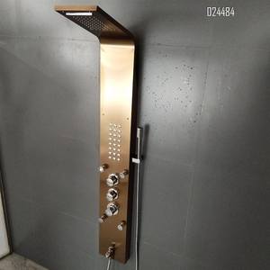 Panel de ducha de acero inoxidable con sistema de torre Sistema de lluvia, cabezal de ducha de <span class=keywords><strong>cascada</strong></span>, grifo con 5 funciones, sistema de masaje de lluvia con chorros corporales - Product Image 1