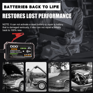 Chargeur de maintenance d'impulsion intelligent 12V 24V DC12V 3A 24V 2A-2.5A chargeur flottant intelligent portable avec pince crocodile - Product Image 3