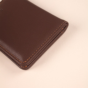 Card <b>Holder</b> 4 Inch Coffee Brown Leather Credit Card Wallet Men Vertical <b>ID</b> Case Everyday Use - Product Image 3