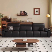 Canapé moderne noir 3 places, style minimaliste, en cuir, à vendre, canapé durable avec structure en bois pour salon, pour usage domestique