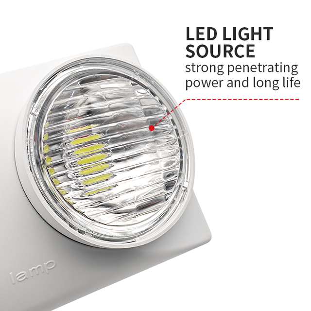 Recharge Quickly Fire Exit Light IP30 LED Emergency Light 01E Twins Head Emergency LED Lamps 15 White Li-ion 2 Years CE & Rohs