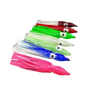 3cm-9cm suave luminoso brillo Hoochie pulpo calamar falda curricán pesca señuelo venta al por mayor <span class=keywords><strong>Yozuri</strong></span> plástico suave falda calamar cebo - Product Image 2