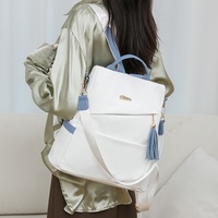 Sac à dos de voyage léger et élégant en PU pour femme, avec fermeture éclair, idéal pour le travail, les trajets quotidiens et les loisirs