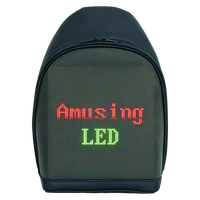 Sac à dos scolaire étanche IP65 Zeyi avec écran LED RGB (64x64 pixels 2,75 mm, luminosité 1000 cd) Contrôle par application Intérieur/Extérieur