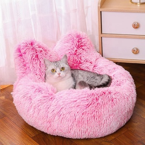 Cojín de sofá de felpa suave de nuevo estilo al por mayor de fábrica lindo nido elegante comodidad acogedora cama de perro y gato con orejas - Product Image 3