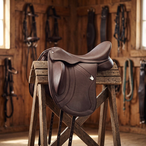 Silla de montar de cuero genuino para resistencia, personalizable, para salto, carreras y doma clásica, con armazón de madera. - Product Image 3