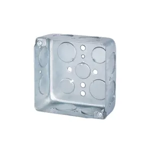 UL 2-1/8'' Deep Metal Outlet Electrical Junction Box 4''square Steel Electrical Box Galvanized Steel Junction Box