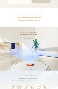 หุ่นยนต์ทำความสะอาดบ้าน <span class=keywords><strong>Xiaomi</strong></span> Enhanced Home Cleaner รุ่น <span class=keywords><strong>3C</strong></span> แบบเปียกและแห้ง ฉลาด วางแผนการกวาด ถู ดูดฝุ่น ทำความสะอาดพื้นผิวได้หลากหลาย ผ่านแอป Mihome ด้วย WiFi - Product Image 2