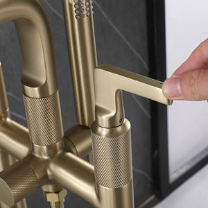 Luxury Bathroom <strong>Faucet</strong> Brushed Gold Waterfall <strong>Bath</strong> Tub Shower <strong>Faucet</strong> 3 Handles Brass Bathtub <strong>Faucet</strong> - Product Image 4