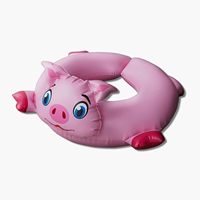 Lot de 3 flotteurs gonflables en forme d'anneau pour enfants et tout-petits, âges 3-8 ans, motifs animaux de dessin animé (porc, chien, vache), jouets aquatiques