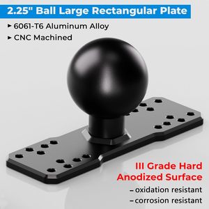 Soporte de Aluminio para Buscador de Peces con Bola de 2.25 Pulgadas, Soporte Electrónico Marino Compatible con Soportes RAM, Brazo de Doble Enchufe con Bola de 2.25 Pulgadas Tamaño D - Product Image 1