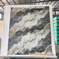 Panneaux muraux décoratifs intérieurs en PVC effet marbre brillant, très demandés, pour revêtement mural intérieur et panneaux muraux de douche
