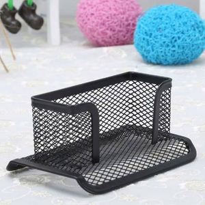 Black Metal Mesh Office Desktop Business <b>Card</b> & Note Holder - Product Image 1