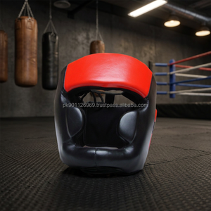 Casque de boxe personnalisé en cuir véritable/PU, protection de la tête - Product Image 3