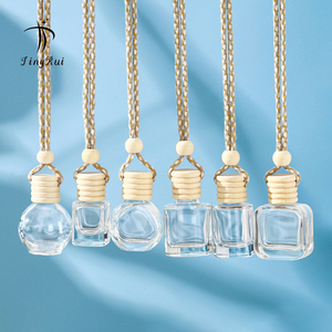 Nước hoa xe hơi Chai làm mát không khí khuếch tán treo rỗng kính bơm lại chai cho tự động Mặt dây chuyền mùi tinh dầu - Product Image 4