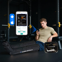 Bottes de récupération pneumatiques portables à 6 chambres pour les jambes, appareil de massage électrique pour les genoux et les pieds, pression de 30 à 240 mmHg, rechargeable