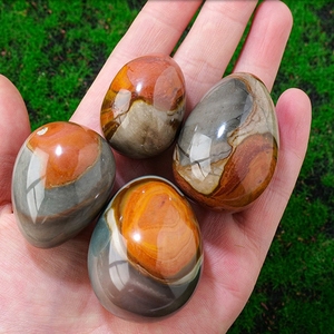 <span class=keywords><strong>Pierre</strong></span> de méditation en forme d'œuf, cristal naturel, artisanat, ornement en cristal, œuf en agate océanique pour la décoration et les cadeaux - Product Image 1