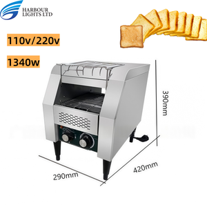 محمصة خبز تجارية أوتوماتيكية بالكامل بناقل حركة 220 فولت، آلة تحميص بالسلسلة، جهاز خبز للمطبخ المنزلي - Product Image 2