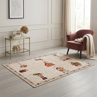 Tapis de salon de style nordique sur le thème du cirque, tapis de jeu vintage pour enfants, tapis de sol doux antidérapant pour la décoration de la maison