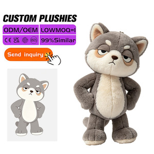 Marionnette en peluche humanoïde personnalisée à couleurs contrastées, design simple, super douce, rembourrée en coton PP, service personnalisé - Product Image 2
