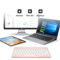 Keyboard Multimedia nirkabel 2.4Ghz, papan ketik portabel Mini dan tetikus Kombo harga rendah