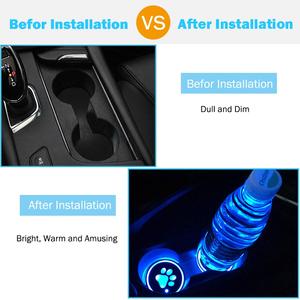 LED copa del sostenedor del coche esteras almohadillas perro RGB luces LED del coche, montaña rusa accesorios decoración Interior atmósfera luz-Univers - Product Image 3