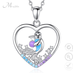 Merryshine 925 plata esterlina <span class=keywords><strong>mar</strong></span> Animal joyería moda esmalte Playa <span class=keywords><strong>Mar</strong></span> León lindo Animal colgante joyería para mujer - Product Image 2