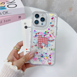 Fundas de teléfono móvil Handyhille para niña y mujer para Xiaomi Redmi <span class=keywords><strong>Note</strong></span> 14 Pro plus 5G, funda de corazón amoroso epoxi pintada - Product Image 3