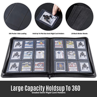 Classeur semi-rigide pour cartes de collection, capacité 360 cartes, album à 9 pochettes pour cartes à échanger