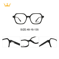 Monture Optique Classique et Tendance pour Enfants en Acétate Léger, Forme Géométrique, Sûre et Flexible, Idéale pour l'Étude