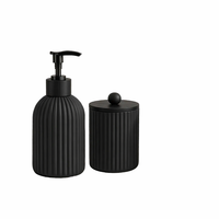 Ensemble d'accessoires de salle de bain de luxe moderne pour douche et lavabo, mobilier de toilette pour hôtel et maison, cadeau, en résine