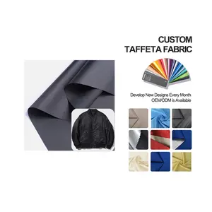 Factory Wholesale 190T Polyester Waterproof Taffeta Fabric China Supplier Woven PU Coated Lining Use