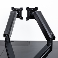 Support d'écran double multifonctionnel à bras articulé à ressort mécanique, base universelle, support cantilever pour ordinateur