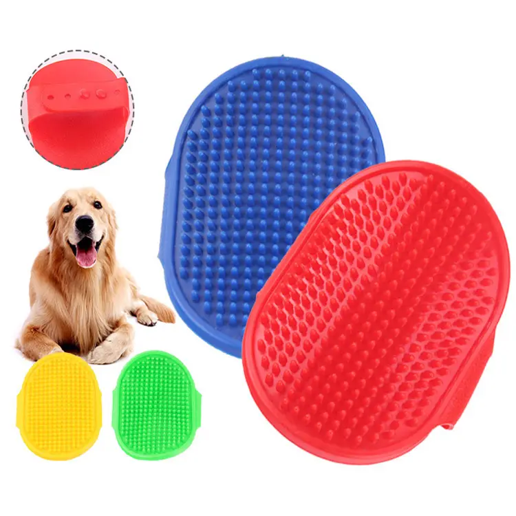 Cats Pet Dog Cat Bath Rubber Comb Hair And Pet Massage Brush Shampoo Dispenser Soft Silicone Brush Rubber Bristle For Dogs